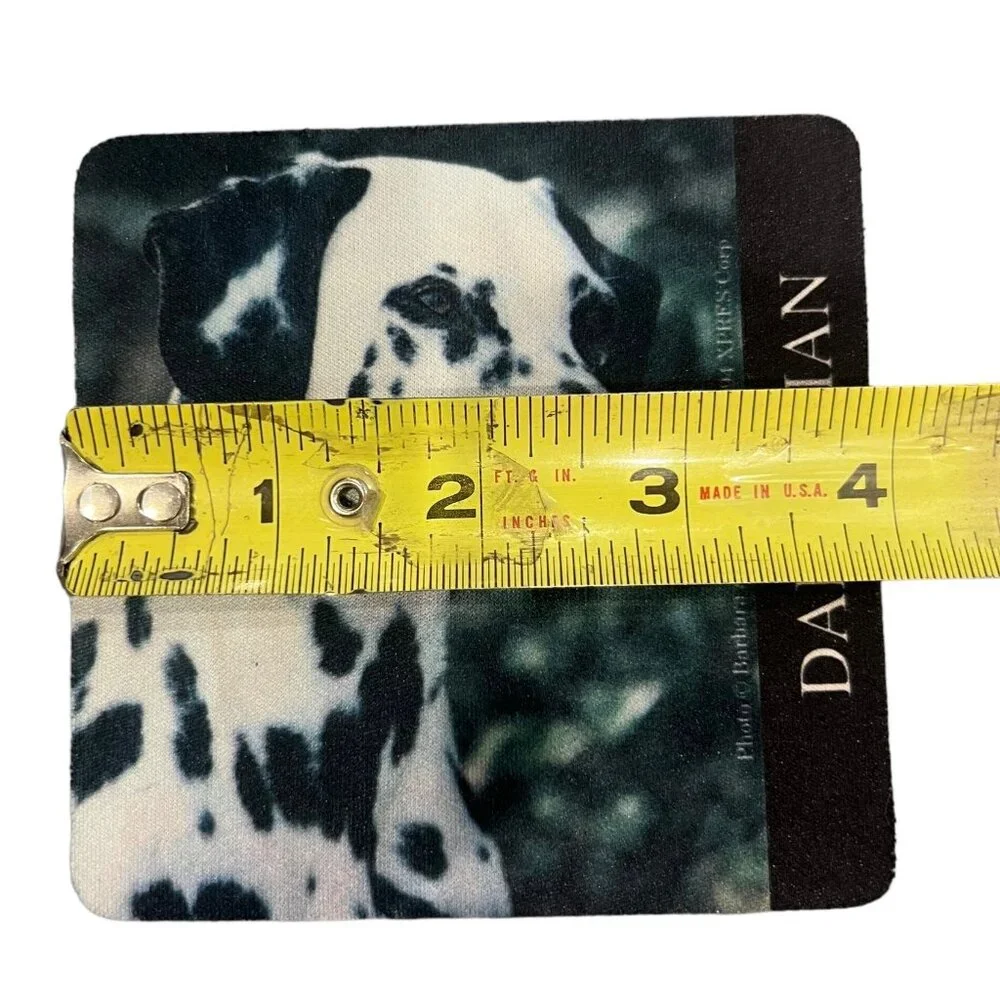 Vintage Canine Coasters Dalmatians Set of 4 Matching 4” Non-Skid Rubber Coasters